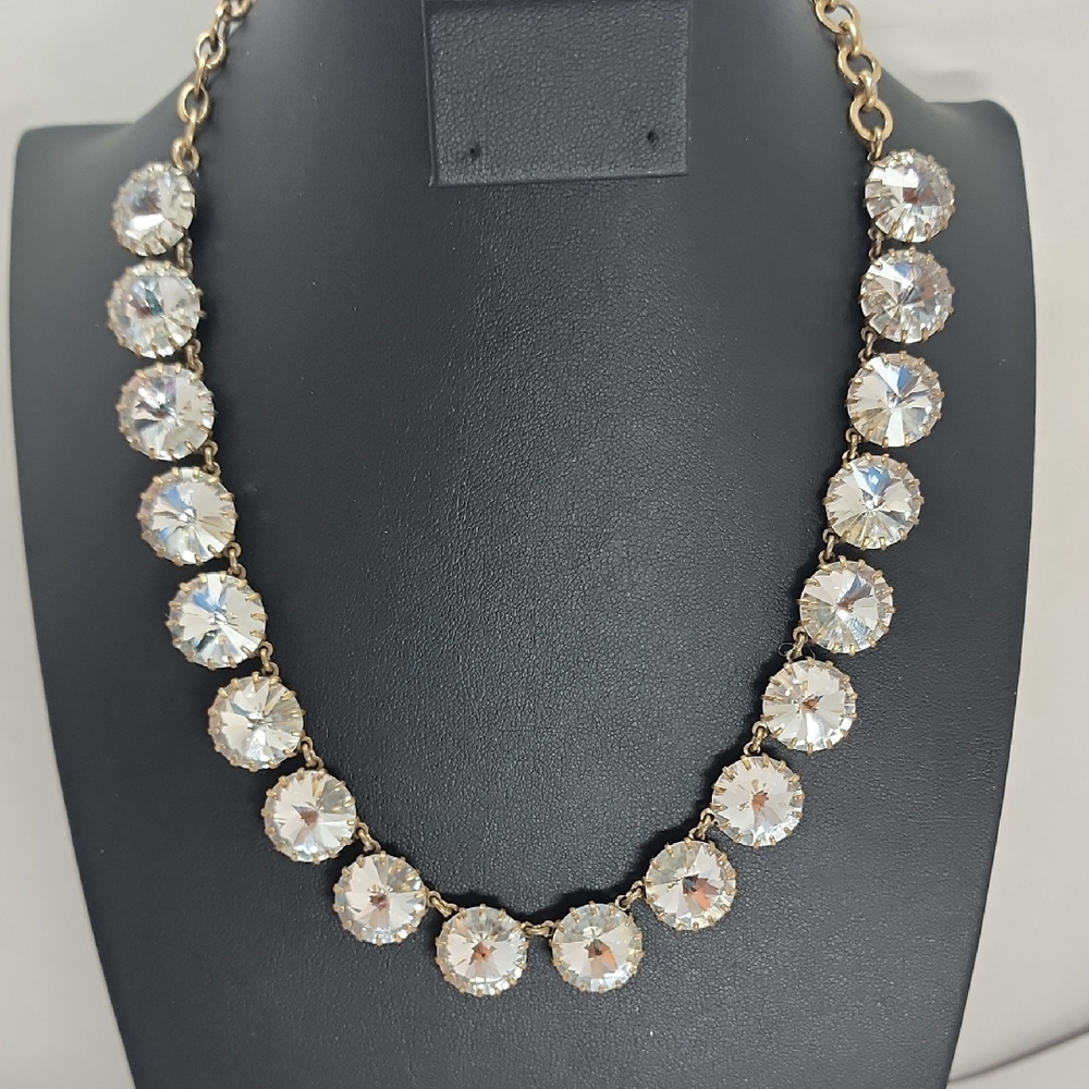 J. Crew Gold and Silver Crystal Necklace